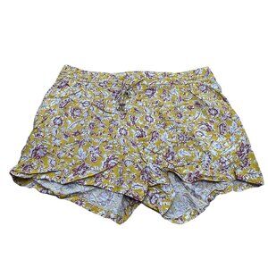 Old Navy Womens Floral Print Shorts Size L Cotton
